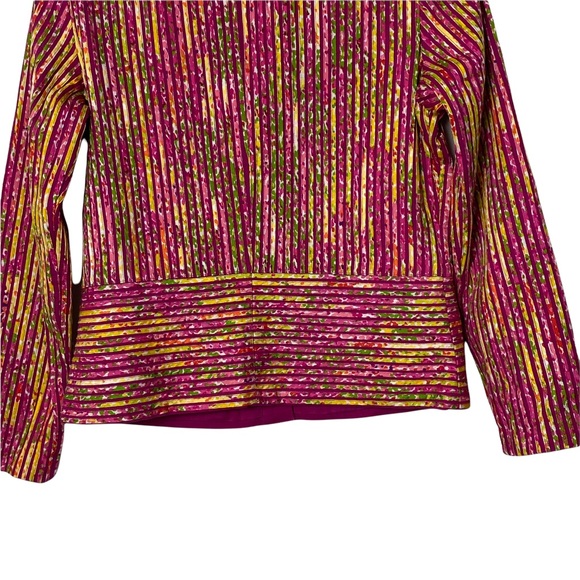 Chico's Multicolored Layered Textured Jacket Blazer - Picture 6 of 7